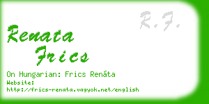 renata frics business card